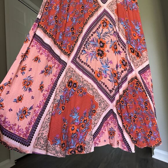 Free People Intimately Stevie Scarf Maxi Dress Lace Trim Size Medium Romantic - Picture 5 of 11